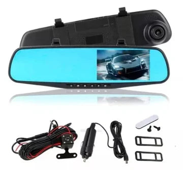 Espejo Retrovisor Universal 2 Camaras Delantera Reversa