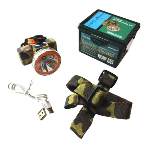 Linterna minero camuflada recargable
