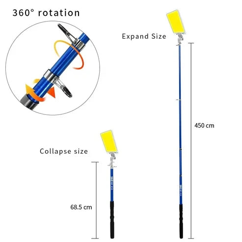 Luz de trabajo plegable con trípode 12V
