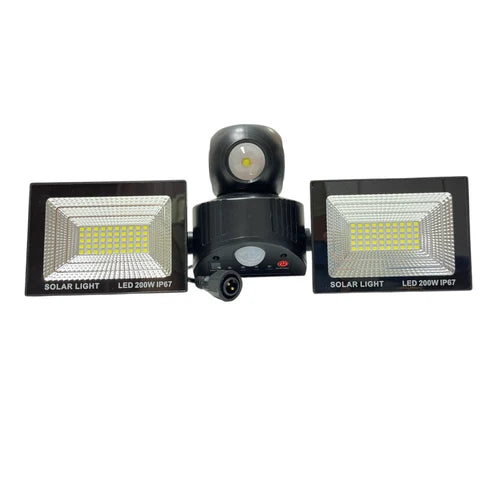 Foco Lampara Luz Led Exterior Panel Solar Con Sensor