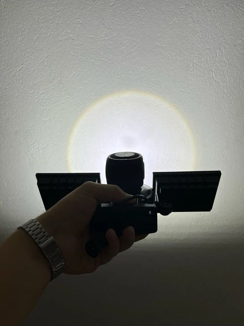Foco Lampara Luz Led Exterior Panel Solar Con Sensor