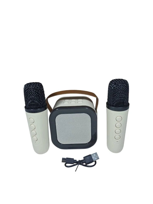 Parlante Karaoke Bluetooth con 2 Micrófonos Inalámbricos