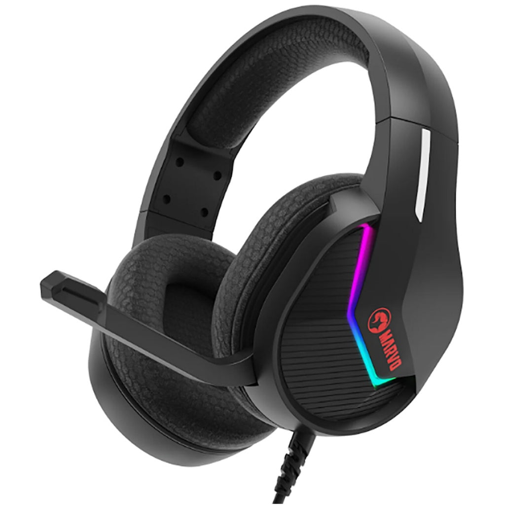 Auriculares gamer H8618 USB para PC con micrófono y RGB