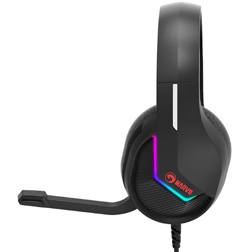Auriculares gamer H8618 USB para PC con micrófono y RGB