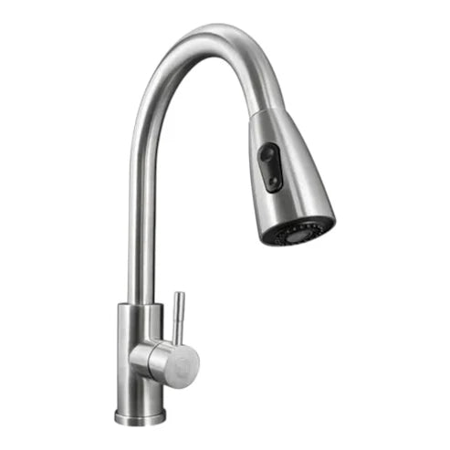 Canilla monocomando extensible flexible Negra
