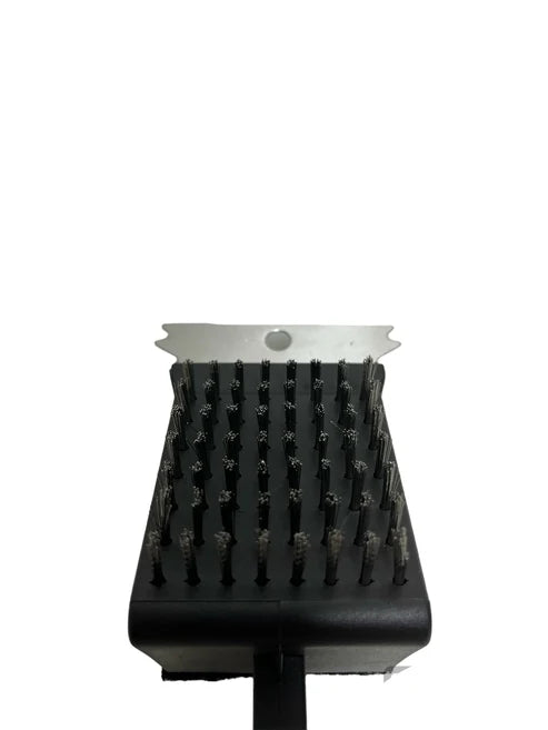 Cepillo De Acero Para Limpiar Parrillas Con Espátula