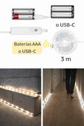 Cinta LED a pila con sensor de movimiento