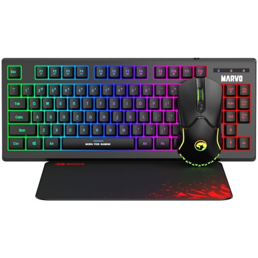 Combo gamer MARVO CM310: teclado en español, mouse y pad