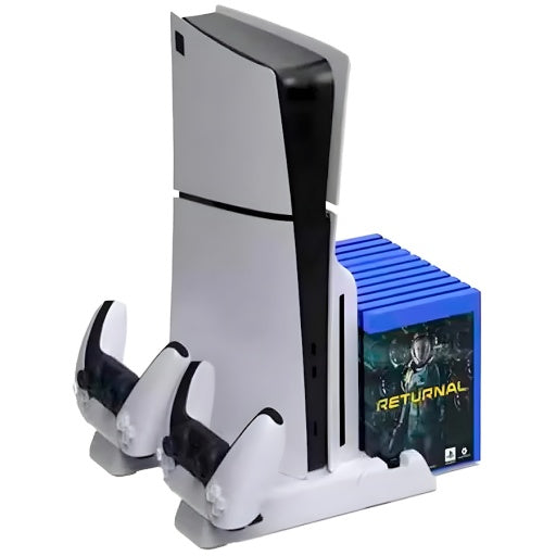 Base DOBE 3 en 1 para PS5 con ventiladores y cargador dual