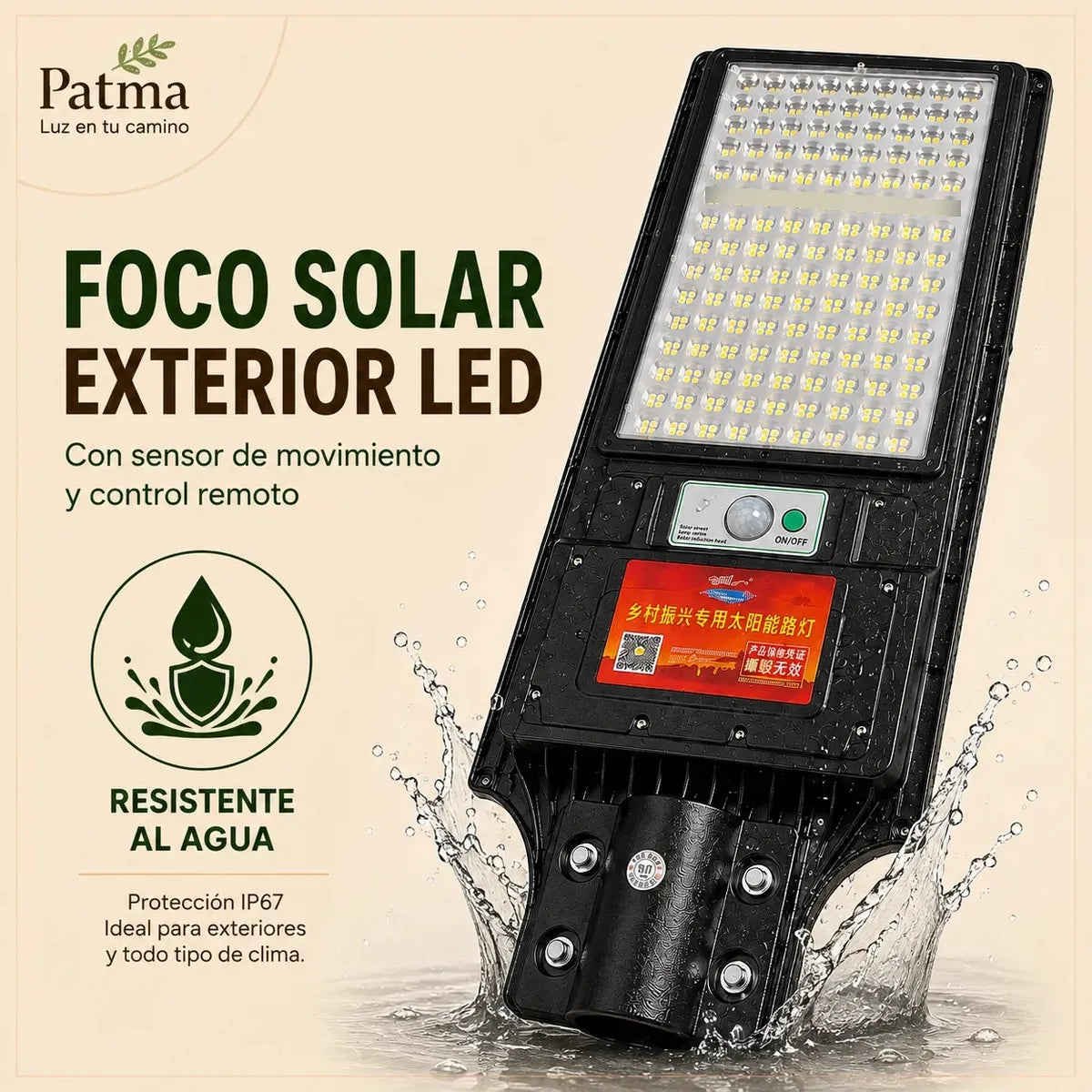 Panel solar exterior 60cm
