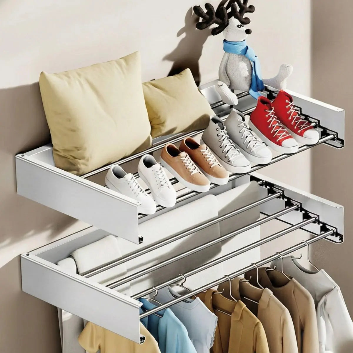 Tendedero plegable de pared