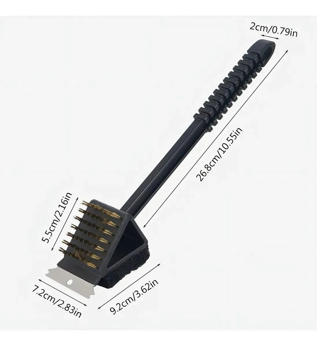 Cepillo De Acero Para Limpiar Parrillas Con Espátula