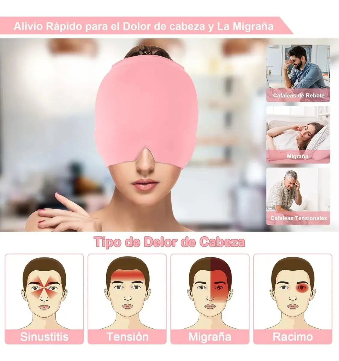 Gorra para Alivio de Dolor de Cabeza
