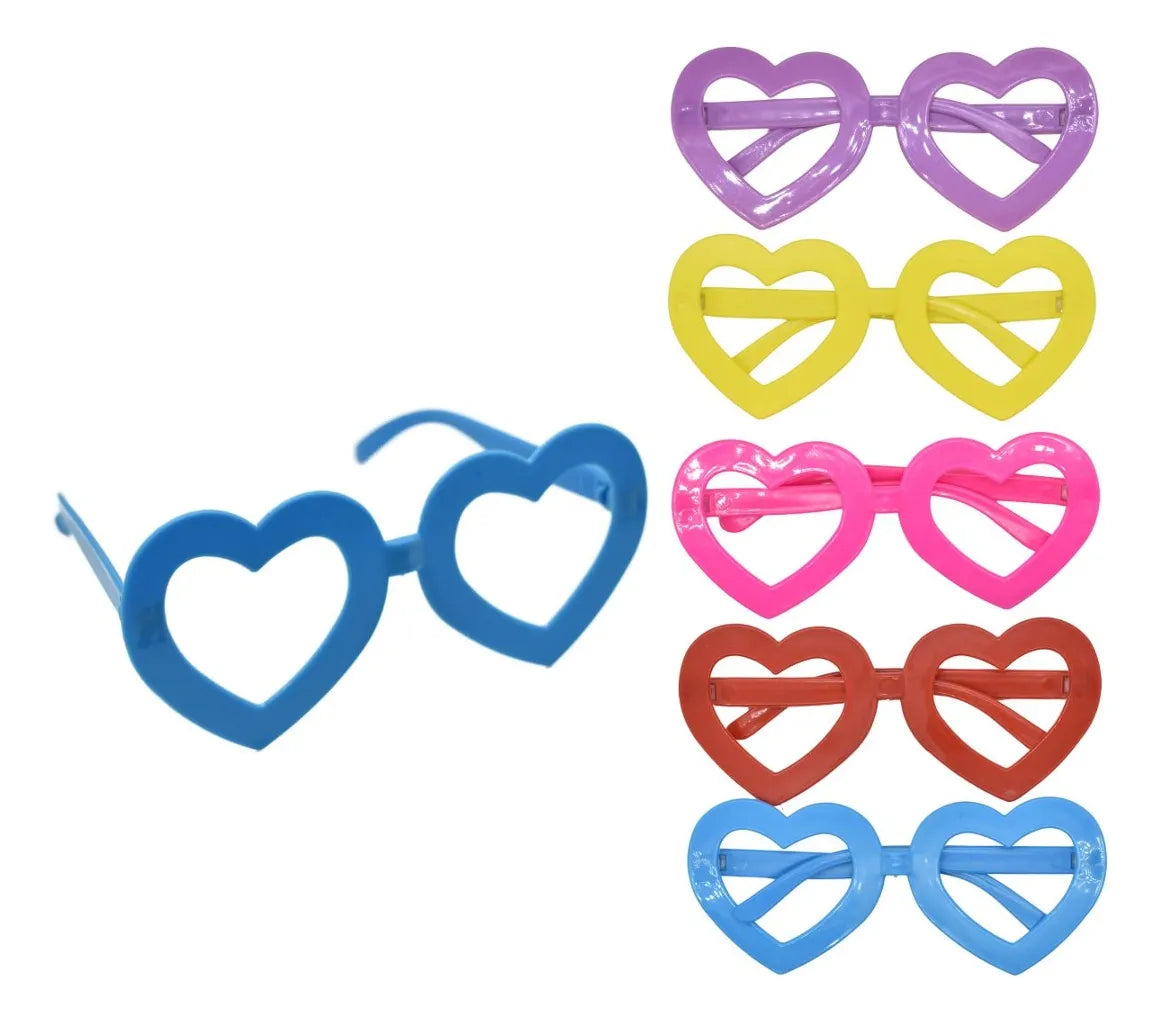 Lentes De Colores Con Formas X12 Unidades 15cm