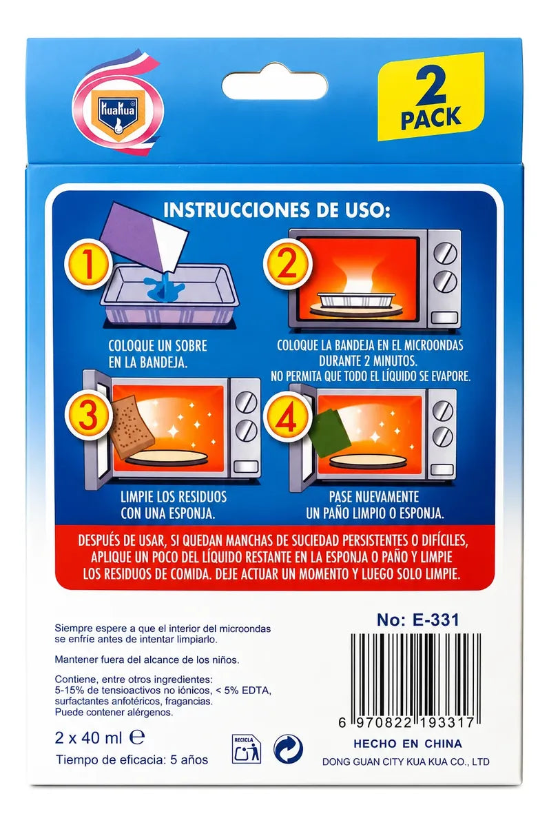 Limpiador A Vapor Para Microondas Pack X2