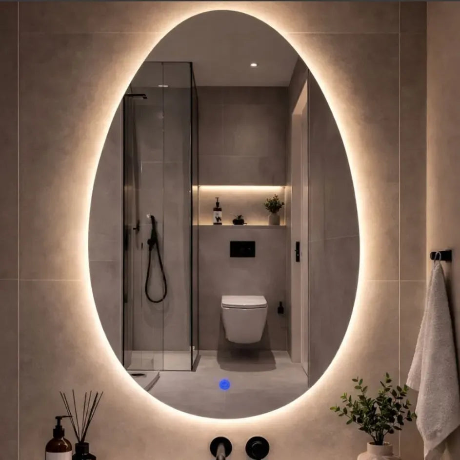 Espejo Ovalado con Luz LED