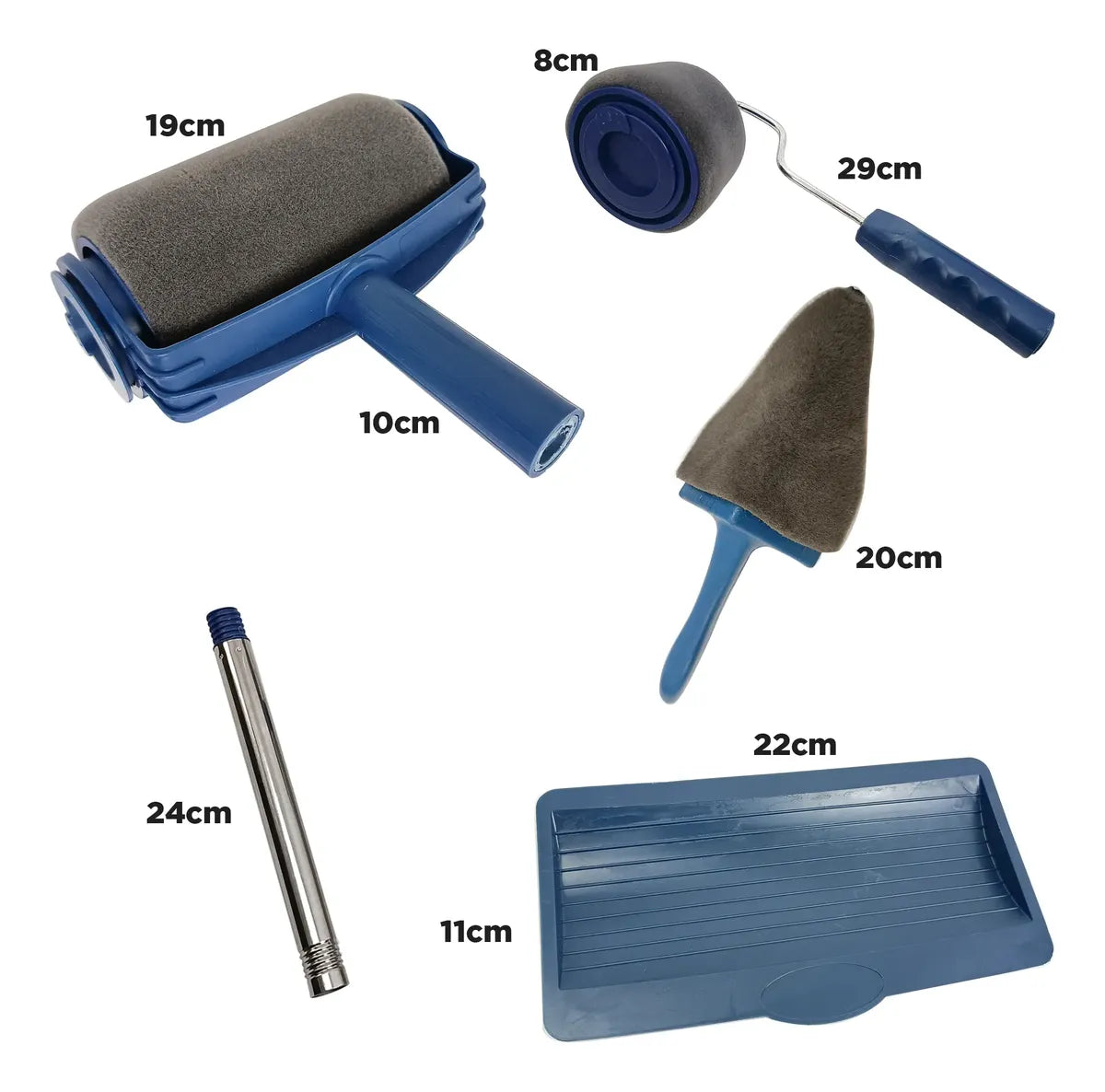 Kit Set Rodillos Recargables + Accesorios de Pintura