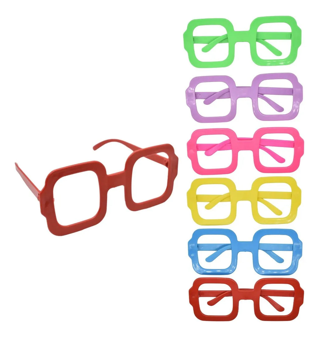 Lentes De Colores Con Formas X12 Unidades 15cm