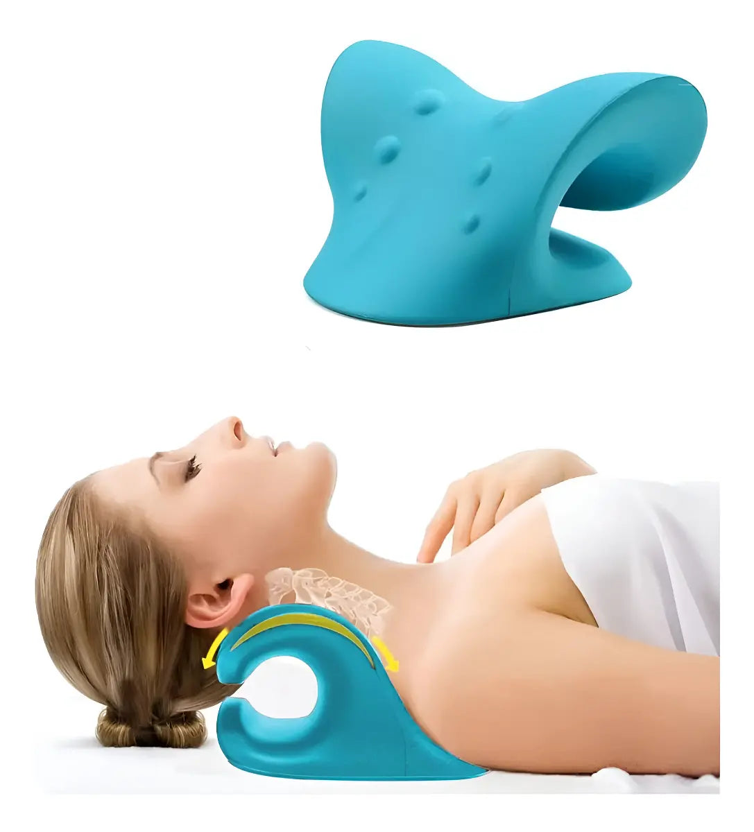 Almohada Ergonómica Cervical para Relajación y Estiramiento del Cuello