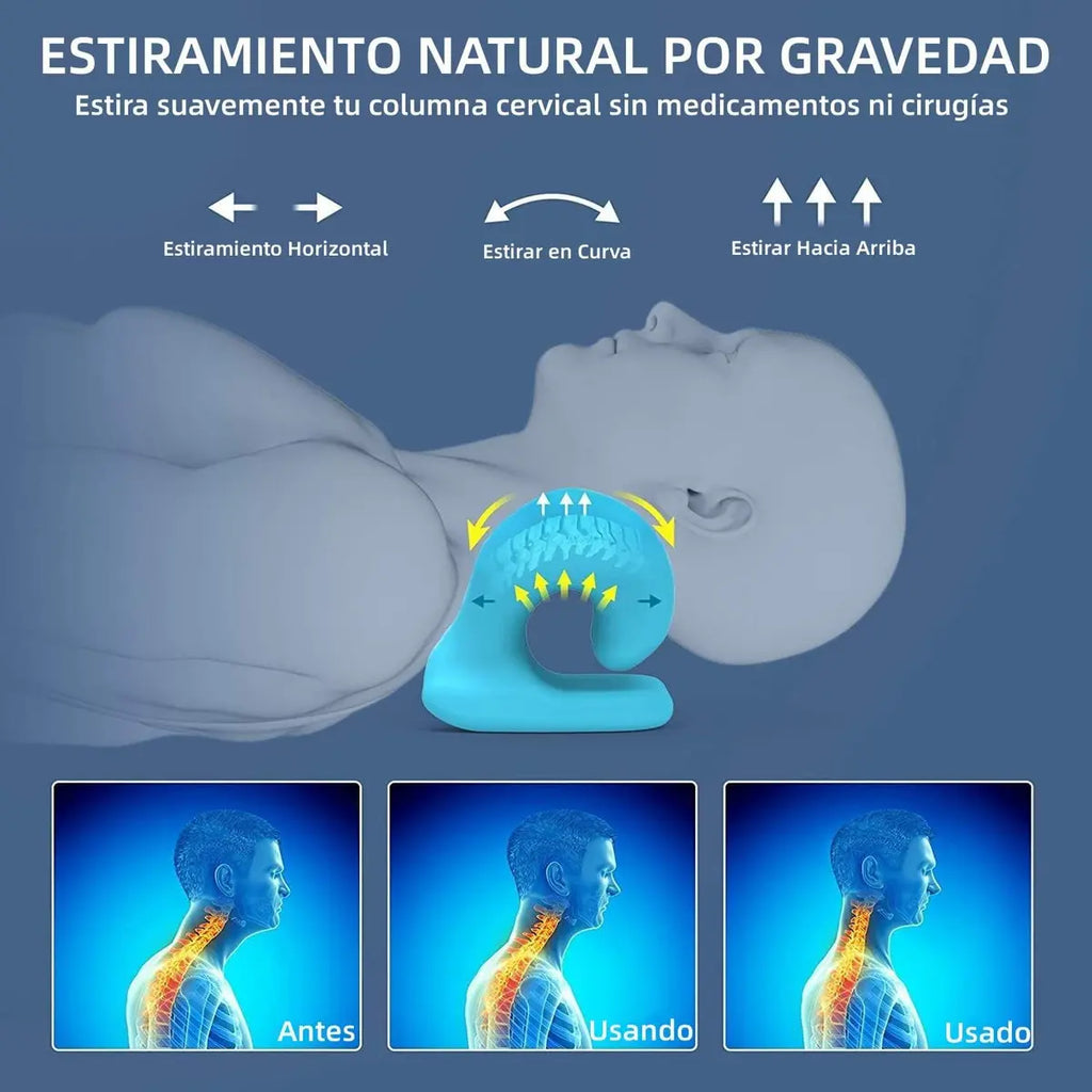 Almohada Ergonómica Cervical para Relajación y Estiramiento del Cuello
