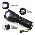 Linterna LED recargable con laser