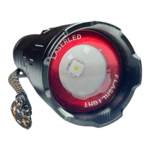 Linterna LED recargable con laser