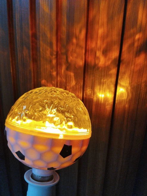 Luz rotatoria pelota de futbol