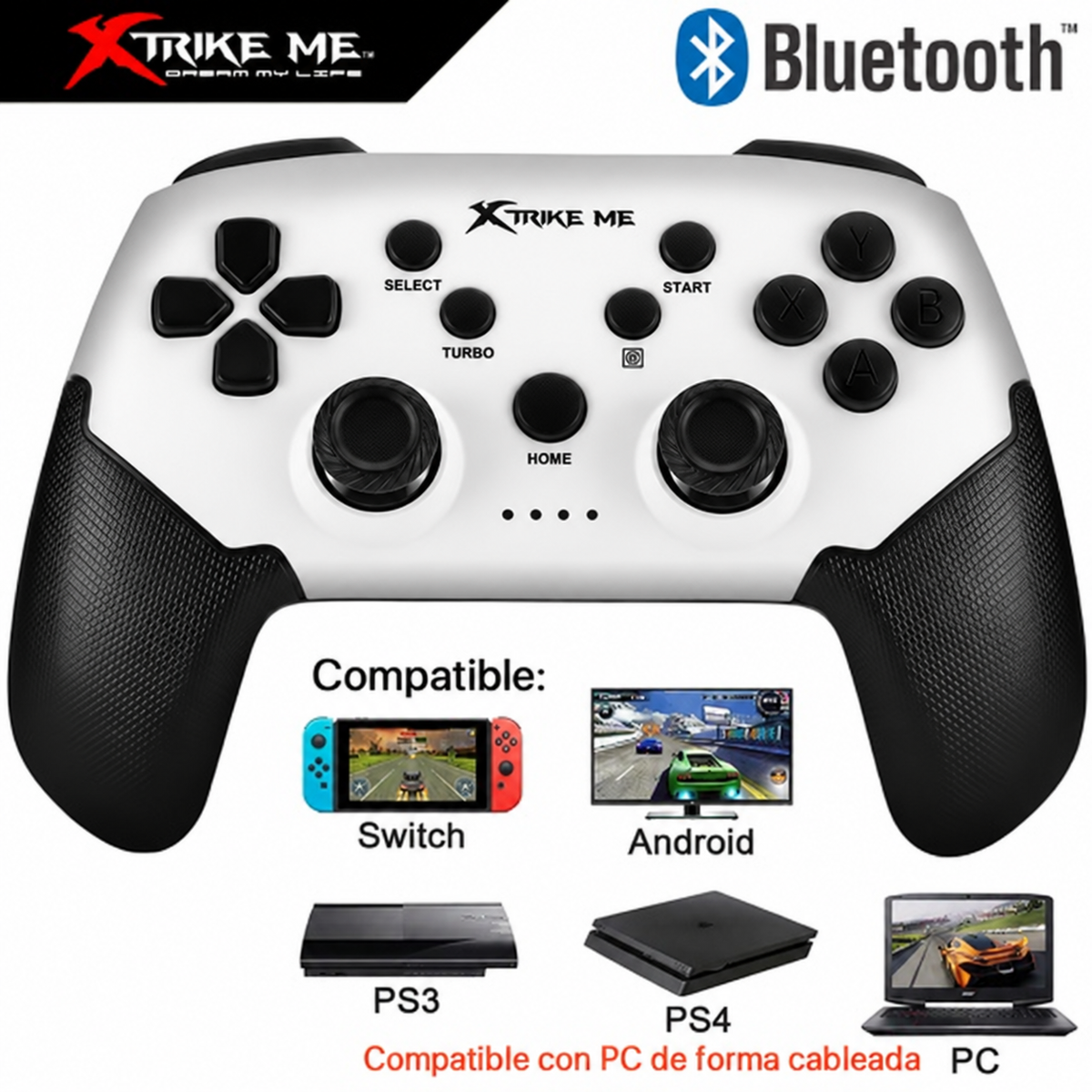 Joystick inalámbrico GP-43 para PS4, PS3, Switch, Android e iOS