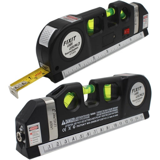 Nivel láser horizontal y vertical Level Pro 3 con cinta métrica