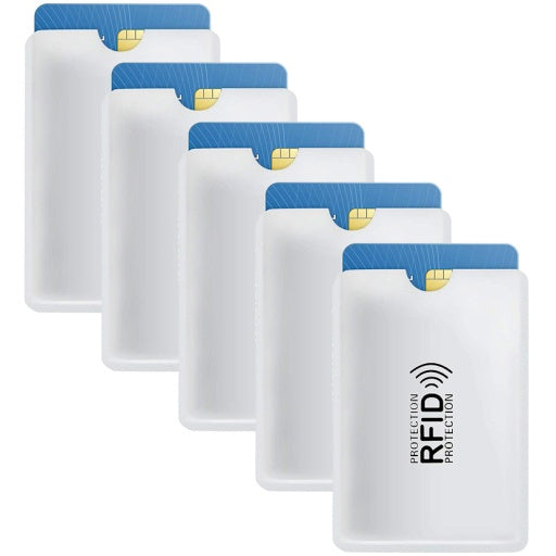 Pack de 5 sobres protectores RFID para tarjetas