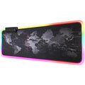 Mouse pad gamer RGB mapamundi para teclado y mouse de 79 × 30 cm