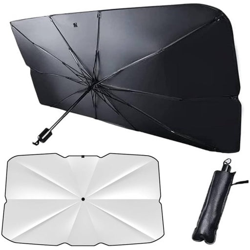 Parasol para auto tipo paraguas de 135 × 75 cm