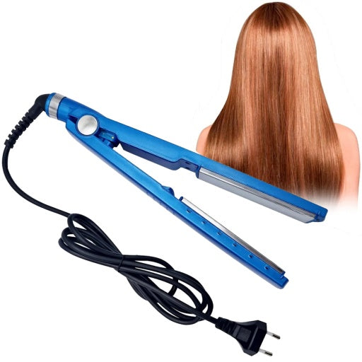 Planchita de pelo de titanio azul, 45 W y 5 niveles de calor