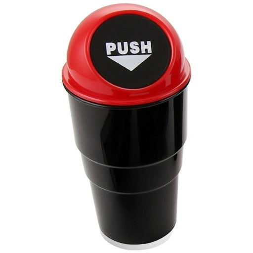 Mini basurero para auto con tapa a presión
