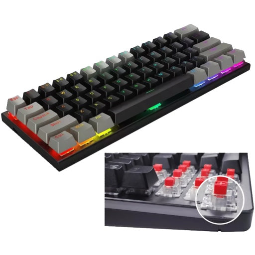 Teclado mecánico gamer Xtrike Me GK-989B RGB USB