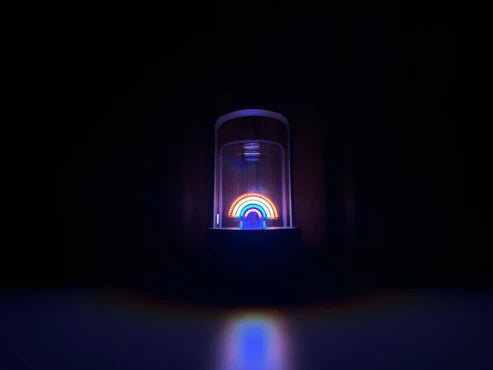 Farol a pilas arcoíris