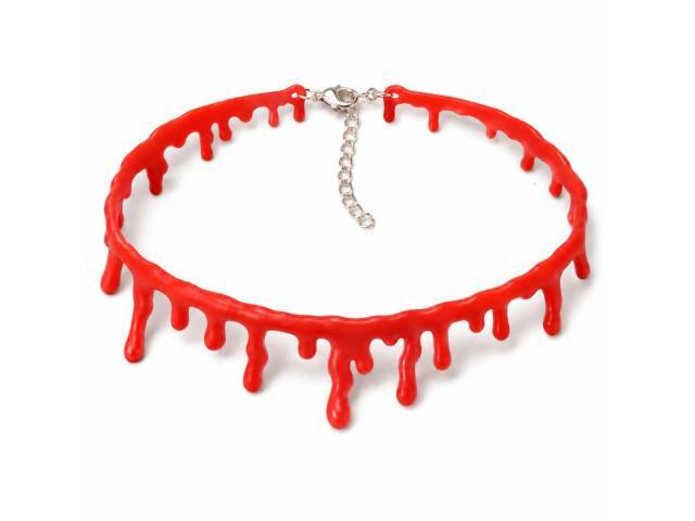Collar de silicona con efecto sangre para Halloween