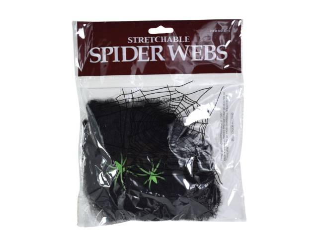 Telaraña negra decorativa para Halloween