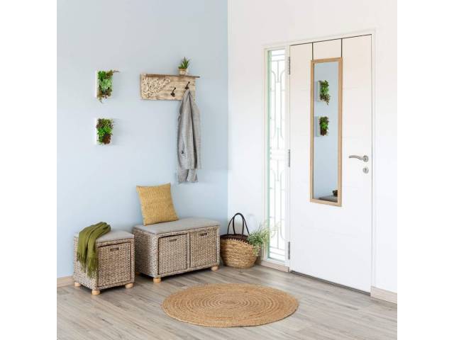 Espejo con Ganchos para Puerta 120x30x3cm