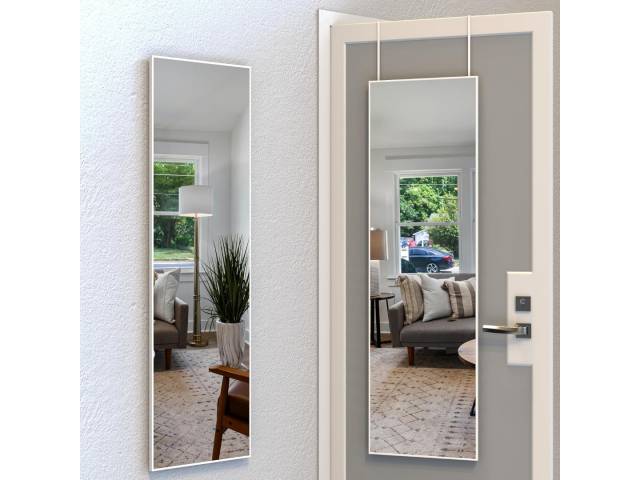 Espejo con Ganchos para Puerta 120x30x3cm