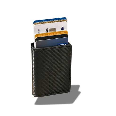 Billetera tarjetero de carbono