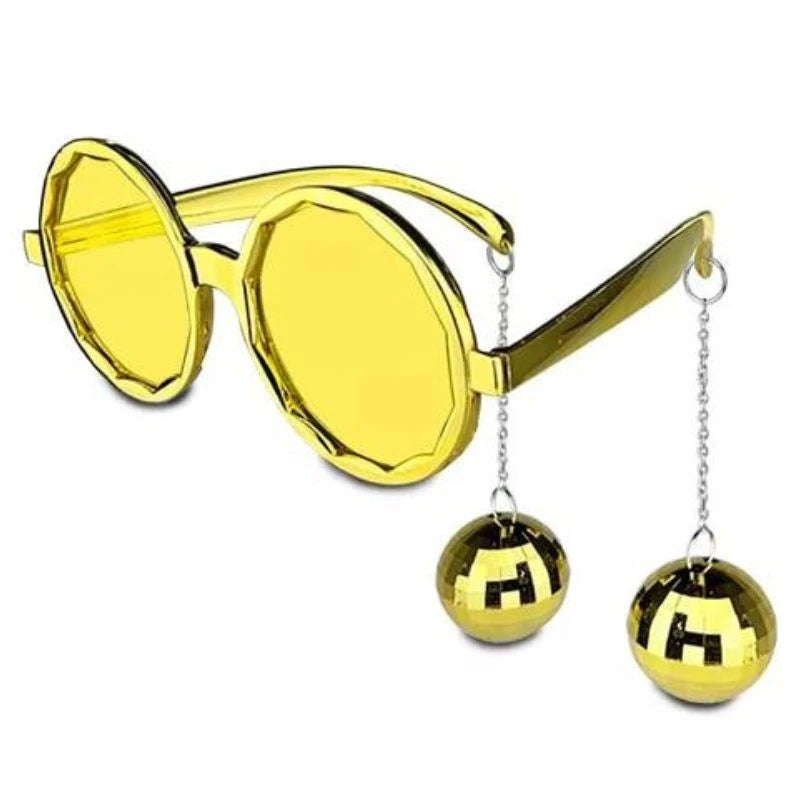 Lentes con Bola de Espejos - Dorado