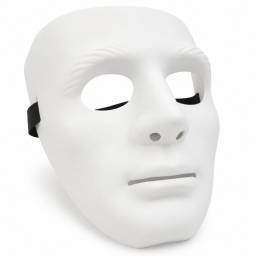 Máscara de plástico para Halloween, blanca o negra