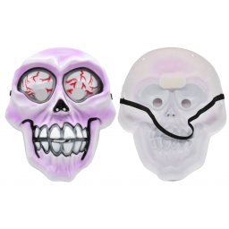 Máscara de calavera violeta para Halloween