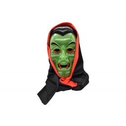 Máscara de vampiro con velo y pelo para Halloween