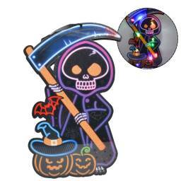 Cartel colgante con luces para Halloween