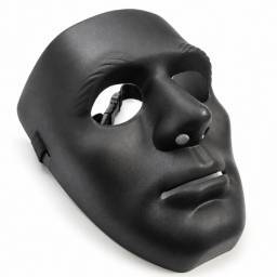 Máscara de plástico para Halloween, blanca o negra