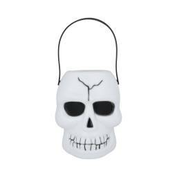 Balde calavera para dulces de Halloween 17 cm