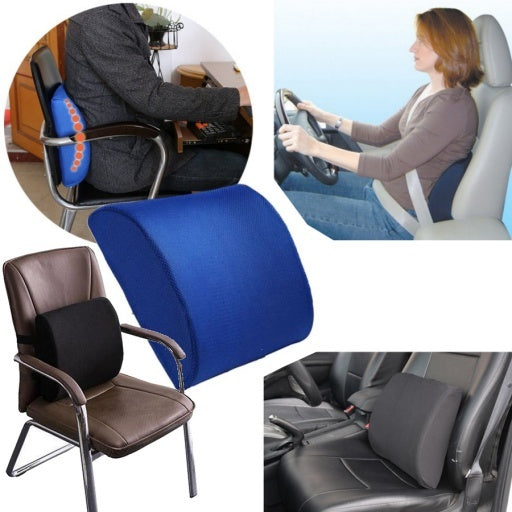Almohadón lumbar viscoelástico con memoria para silla y auto