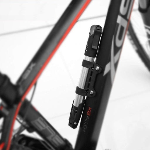 Inflador manual para bicicleta y moto de doble válvula con soporte